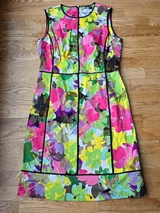 Calvin Klein Dresses & Skirts - (8) Calvin Klein Floral Sleeveless Dress Summer Gardencore Vacation Wedding MOB